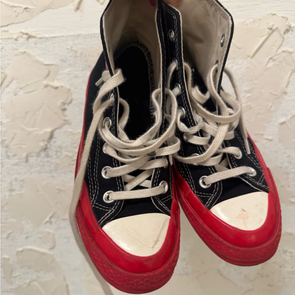 COMME des GARCONS PLAY Converse Red Sole high top women’s 6 - Picture 10 of 14